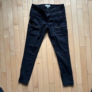 Black skinny cargo